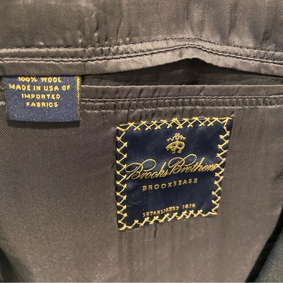 Brooks Brothers Gray Wool Brooksease USA Made Sport Coat Blazer Men’s 45L *NOTE - Picture 8 of 11